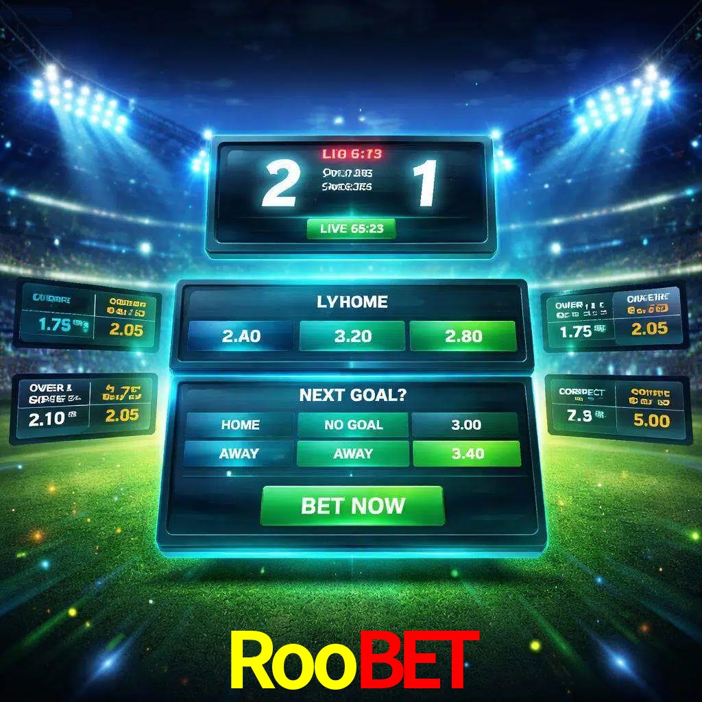 Vista de apuestas en vivo Roobet durante un partido en curso