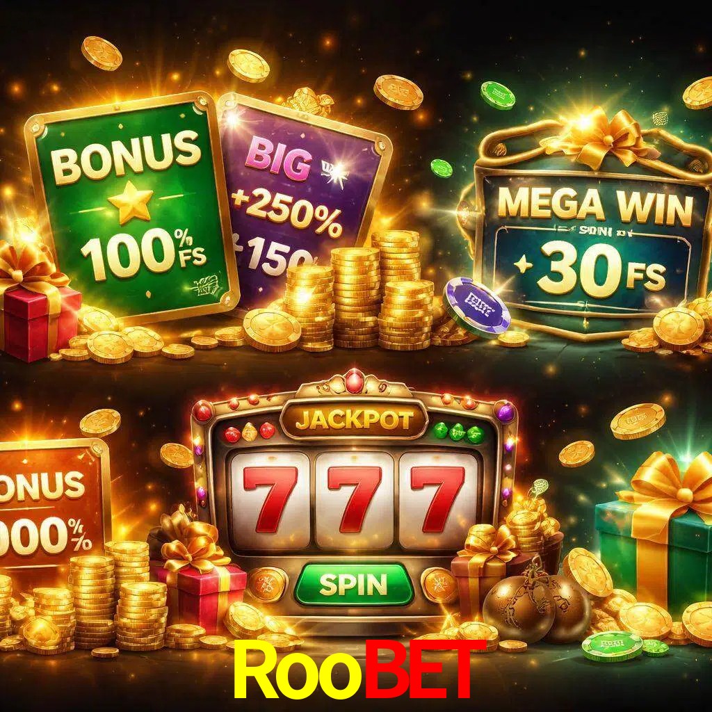 Tipos de bonos Roobet incluyendo recompensas de bienvenida y promociones continuas