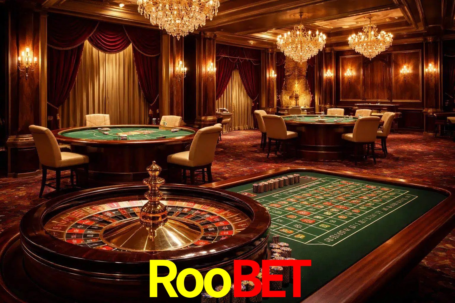 Una escena premium de mesa de casino en vivo con cartas, elementos de ruleta y un ambiente pulido de estudio de transmisión.